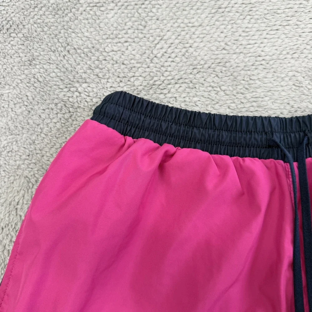 Hugo Boss Swim Shorts Mens M Pink Navy Blue Logo Drawstring Trunks